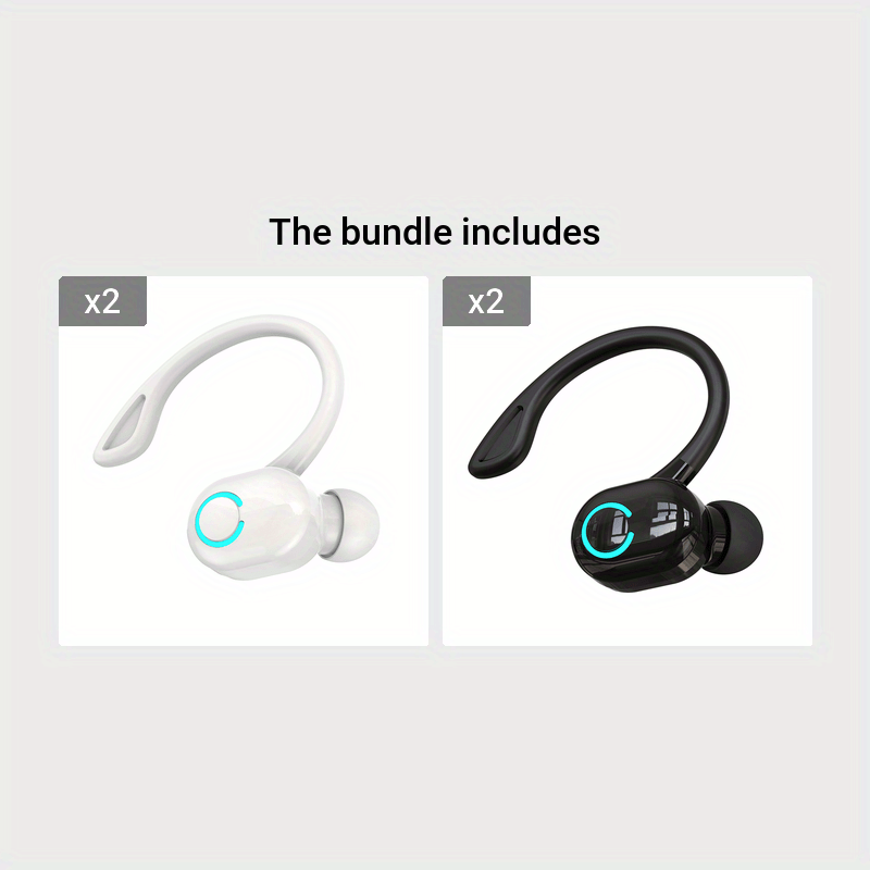 HD Stereo Wireless Earphone - Secure Fit for Sports & Running - Single-Ear, Hands-Free Talking - Lightweight & Seamless Bluetooth Connection