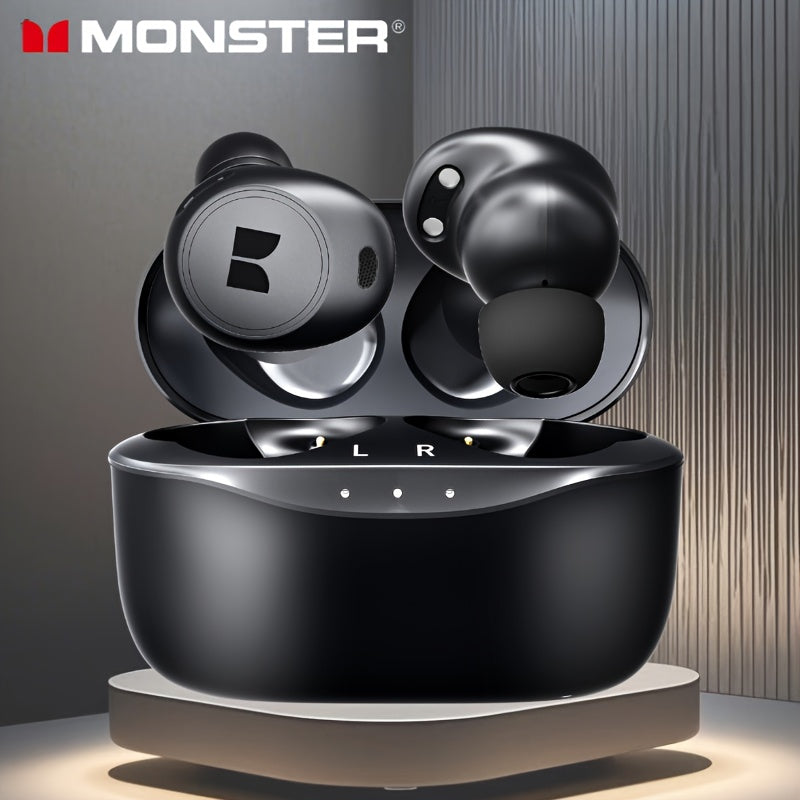 Monster Bluetooth Earbuds - In Ear Earbuds, Type-C Fast Charging, Clear Call, Automatic Noise Reduction, Long Standby Time, Suitable for Gift Giving