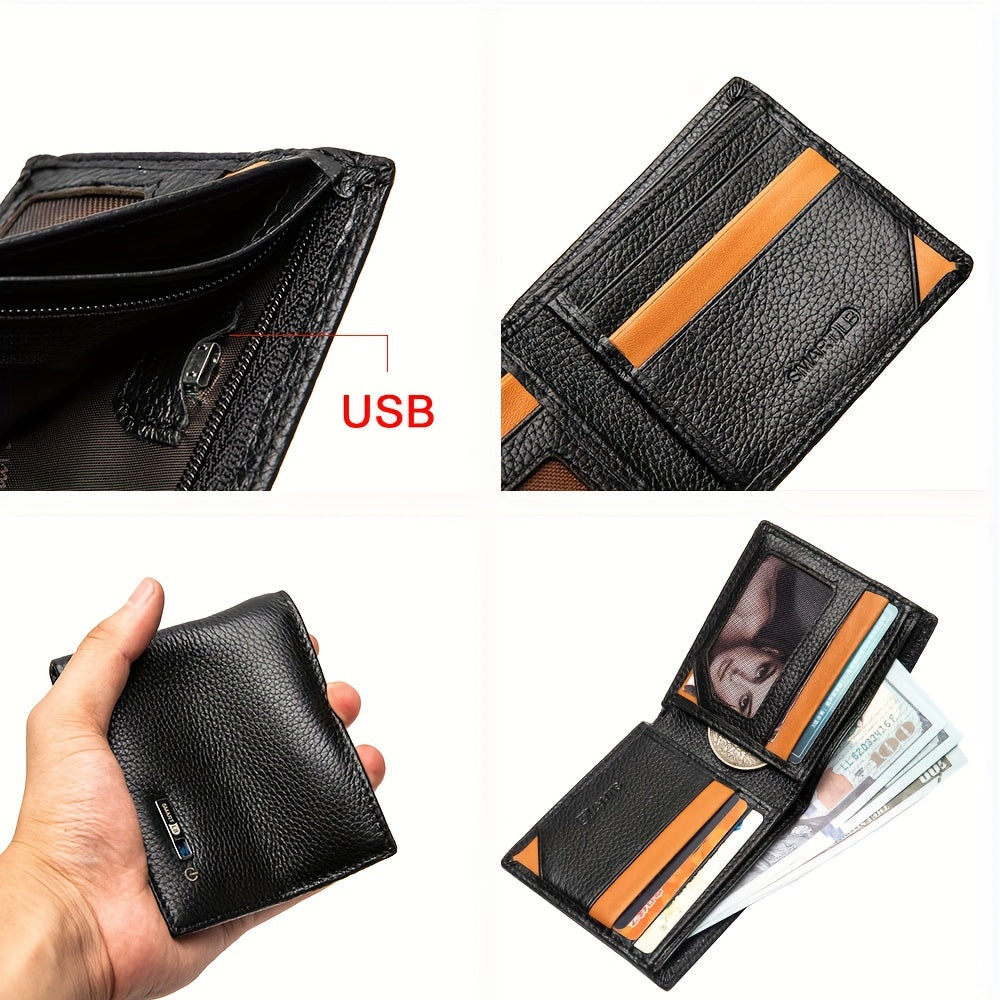 1pc RFID-Protected Mens Smart Anti-Lost Wallet - Slim Card Holder with Bluetooth Tracking - Perfect Thoughtful Gift for Boyfriends, Fathers, and Special Occasions