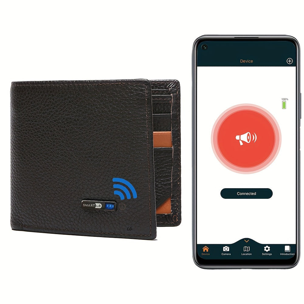 1pc RFID-Protected Mens Smart Anti-Lost Wallet - Slim Card Holder with Bluetooth Tracking - Perfect Thoughtful Gift for Boyfriends, Fathers, and Special Occasions