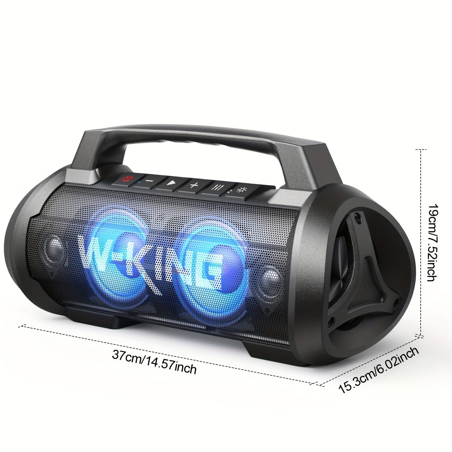 70W W-KING Thunderbolt - Portable Bluetooth Speakers with Waterproof, Bass Boost, DSP, Stereo Pairing, Powerbank, MIC and Long-Lasting Battery Life for Outdoor Party and Travel