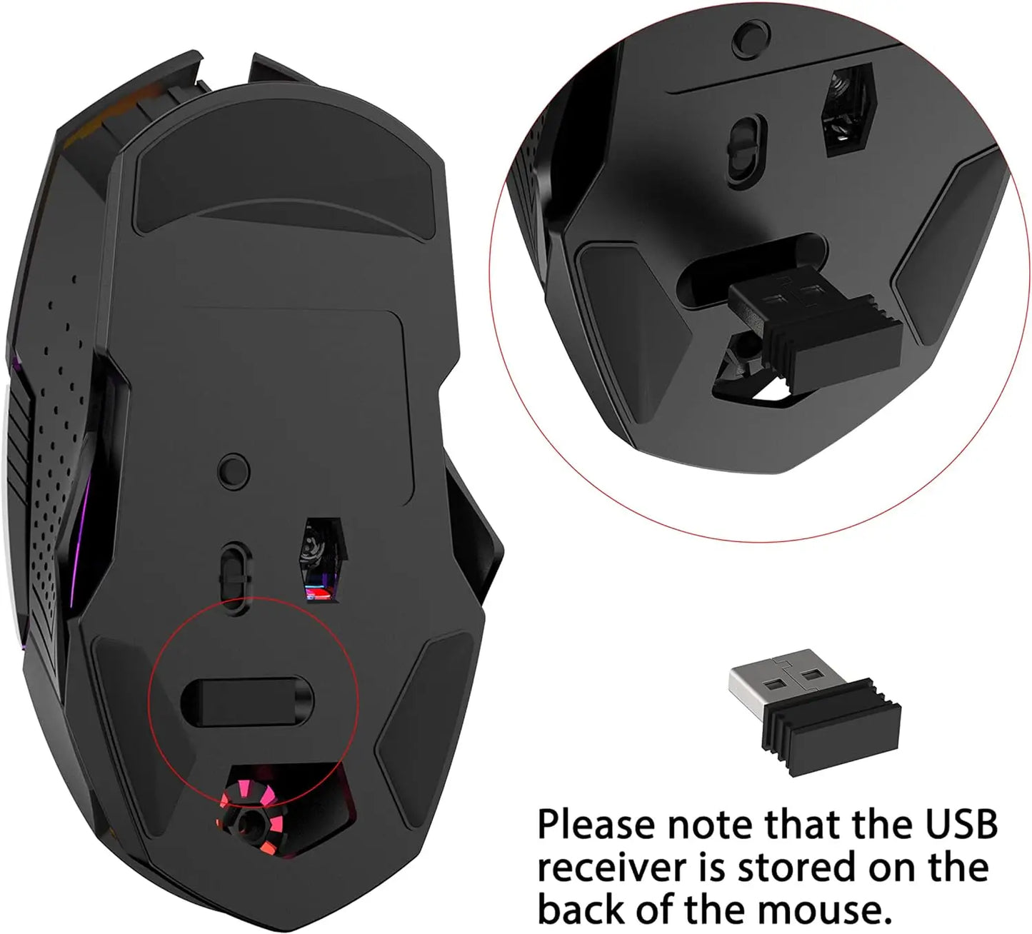 X18 Wireless Gaming Mouse 2.4G 7 RGB