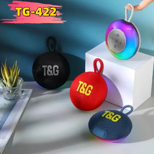TG422 Portable Bluetooth Wireless Speaker Supports card reading /TWS /FM RadioWith RGB Light Outdoor Hifi Sound Music Player