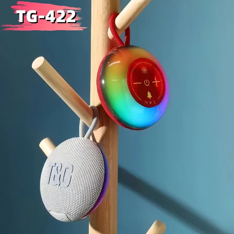 TG422 Portable Bluetooth Wireless Speaker Supports card reading /TWS /FM RadioWith RGB Light Outdoor Hifi Sound Music Player