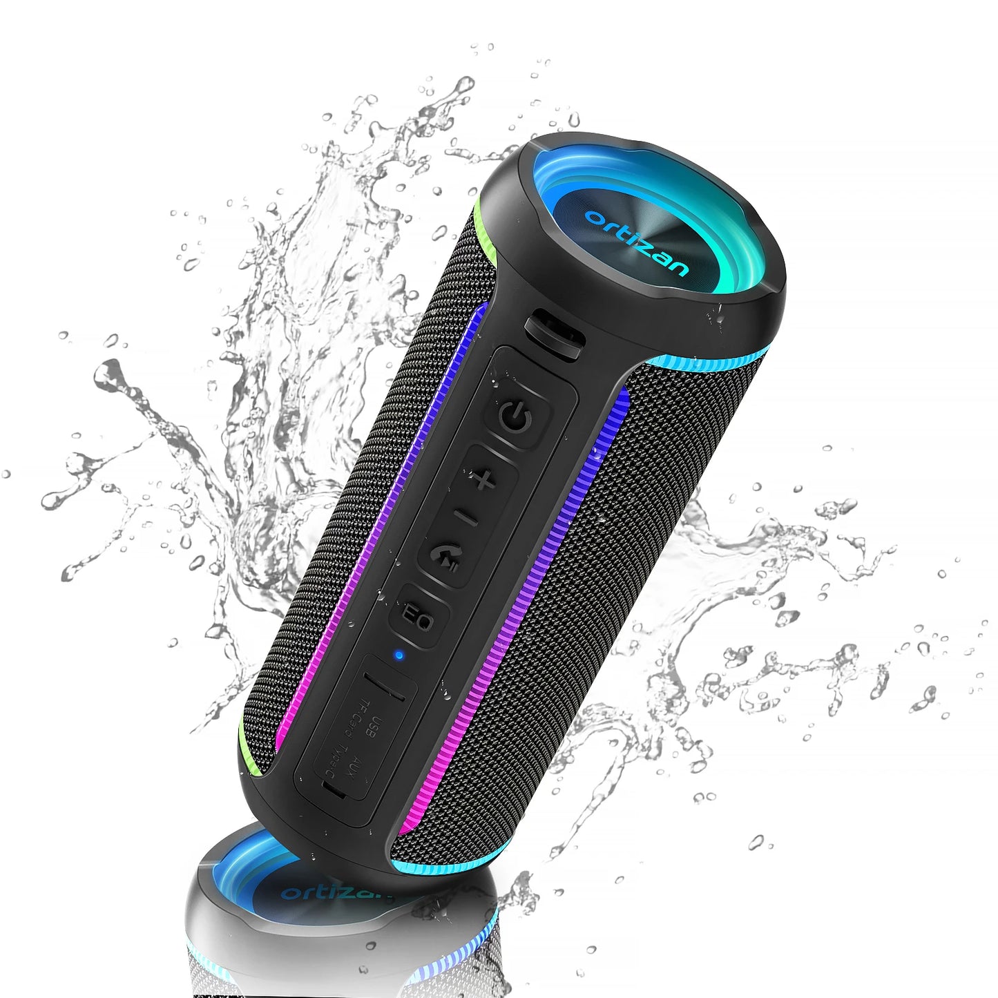 Ortizan X30 Portable Bluetooth Speakers Bass Boost 40W Powerful Wireless IPX7 Waterproof Speaker with 6600mAh Battery USB/TF/AUX