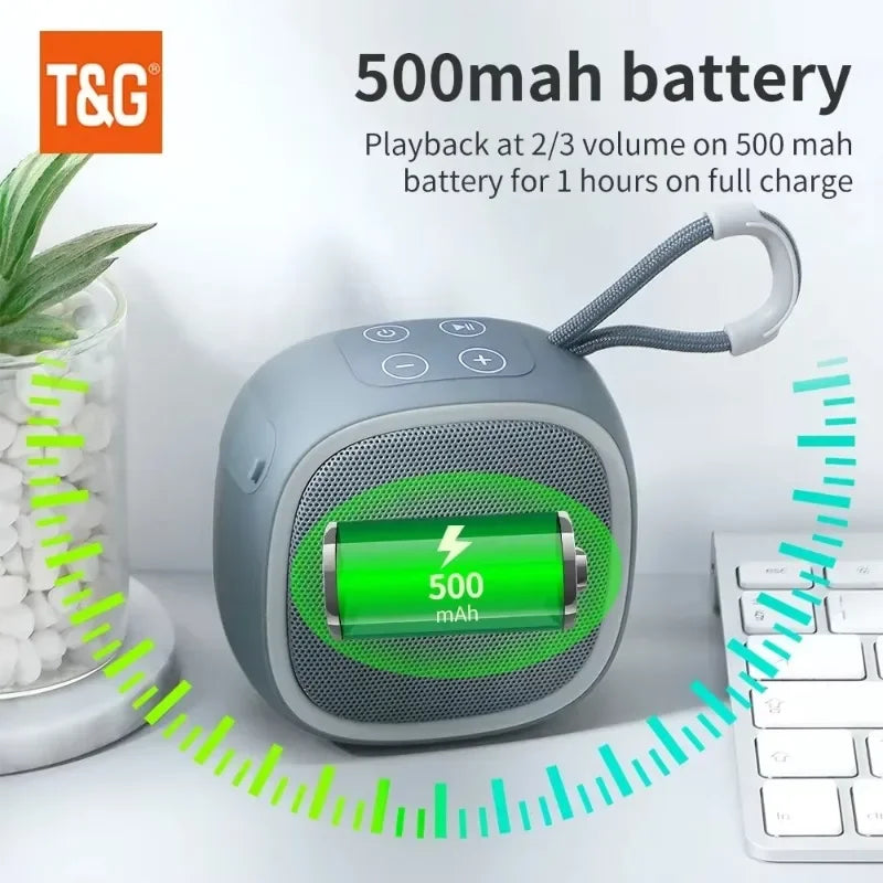 T&G TG659 Mini Wireless Powerful Waterproof Bluetooth Speaker TWS Bluetooth 5.3 Sound Box HIFI Loudspeaker Support TF Card Radio