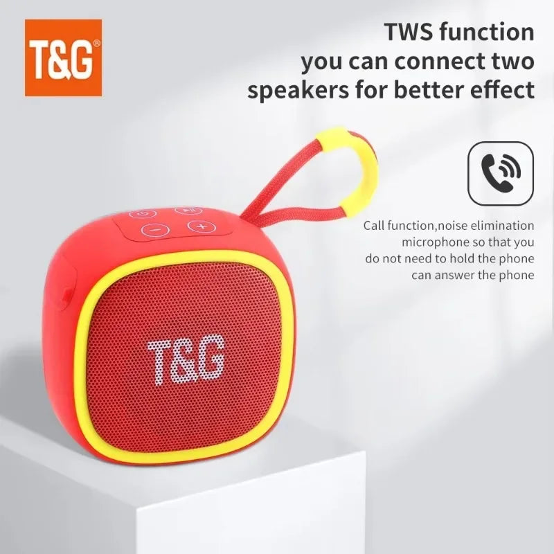T&G TG659 Mini Wireless Powerful Waterproof Bluetooth Speaker TWS Bluetooth 5.3 Sound Box HIFI Loudspeaker Support TF Card Radio