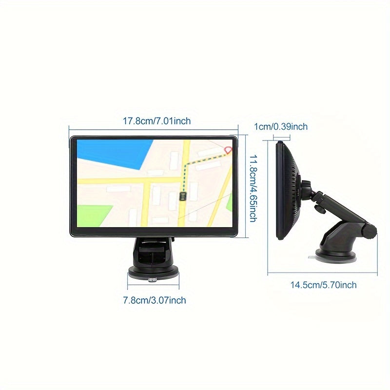 Portable Car Stereo, 7 inch Touch Screen Wireless Android Auto, Mirror Link, GPS Navigation, Bluetooth Phone, TF, USB Flash Drive to Play Video