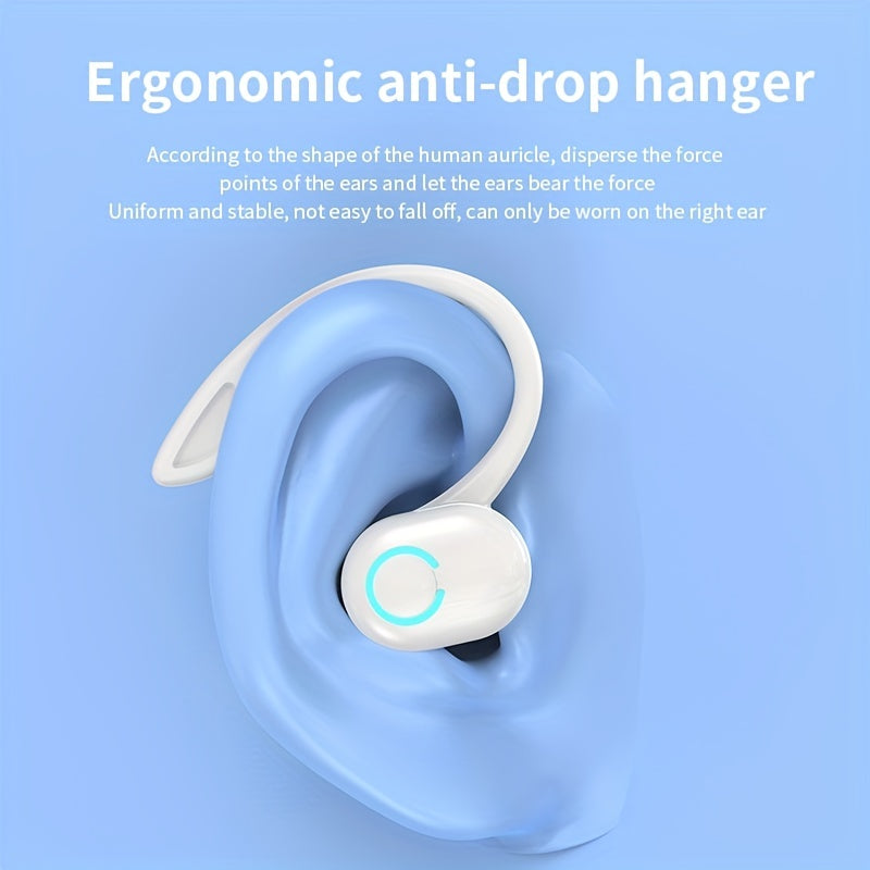 HD Stereo Wireless Earphone - Secure Fit for Sports & Running - Single-Ear, Hands-Free Talking - Lightweight & Seamless Bluetooth Connection