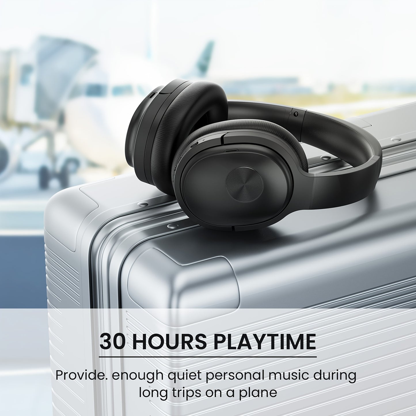 SupremeSound Hybrid Active Noise Cancelling Headphones - Bluetooth Wireless with Hi-Fi Audio, Premium Comfort, Seamless Connection, Built-in Mic for Crystal-clear Calls