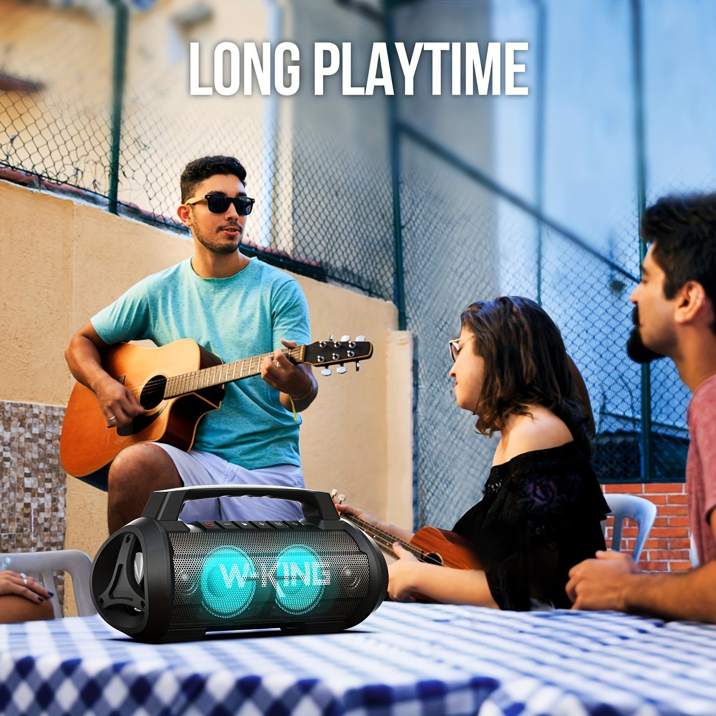 70W W-KING Thunderbolt - Portable Bluetooth Speakers with Waterproof, Bass Boost, DSP, Stereo Pairing, Powerbank, MIC and Long-Lasting Battery Life for Outdoor Party and Travel